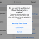 Always back up before resetting. Image: Screenshot